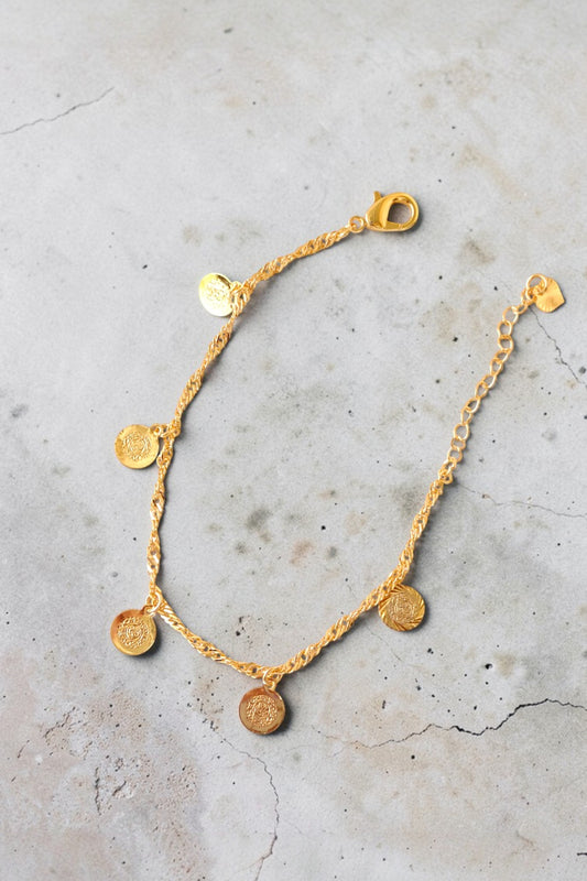 Samar Golden Charm Bracelet