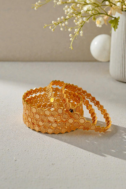 Asal Golden Bangles Set