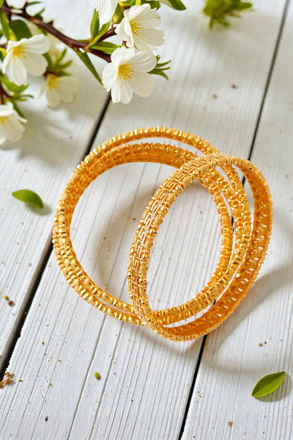 Fiza Golden Bangles Set