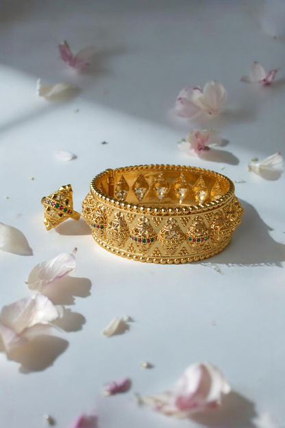 Reem cuff and ring set