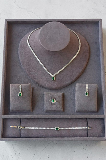 Suzan Green American Diamond Jewelry Set