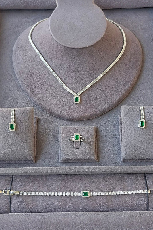 Suzan Green American Diamond Jewelry Set