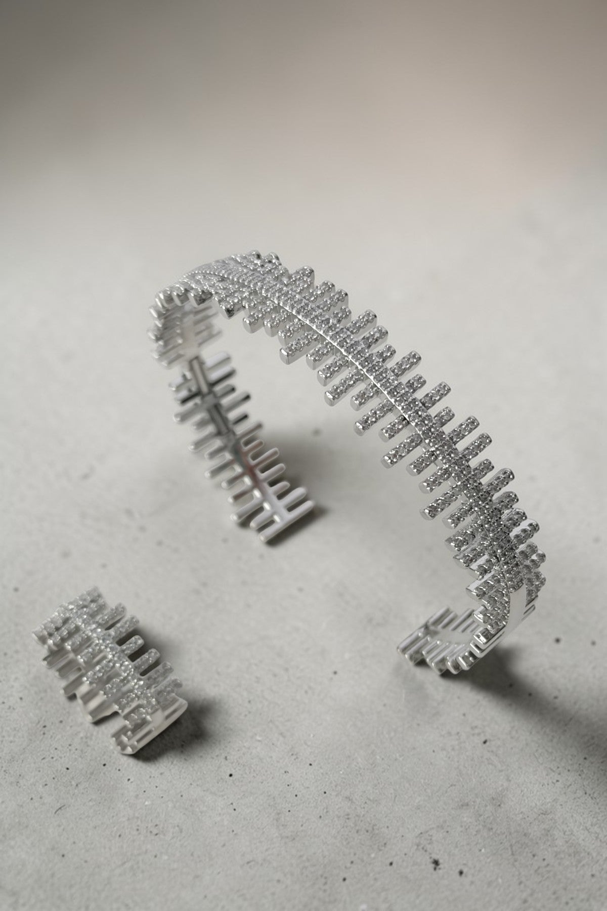 Marjan cuff and ring set