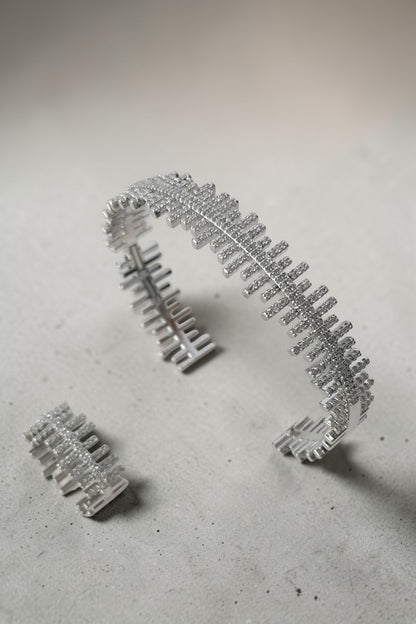 Marjan cuff and ring set
