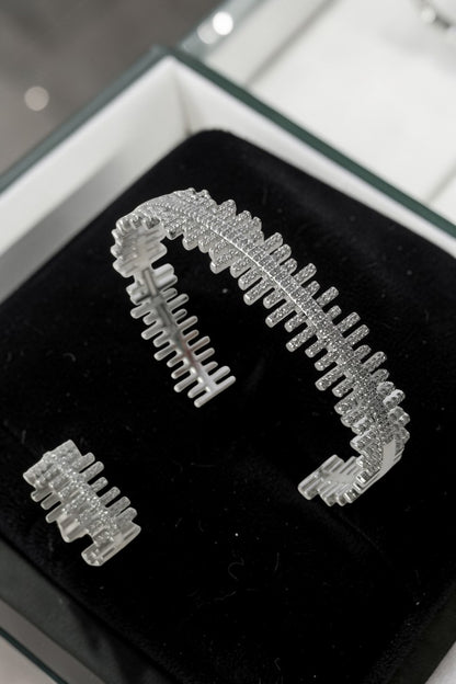 Marjan cuff and ring set