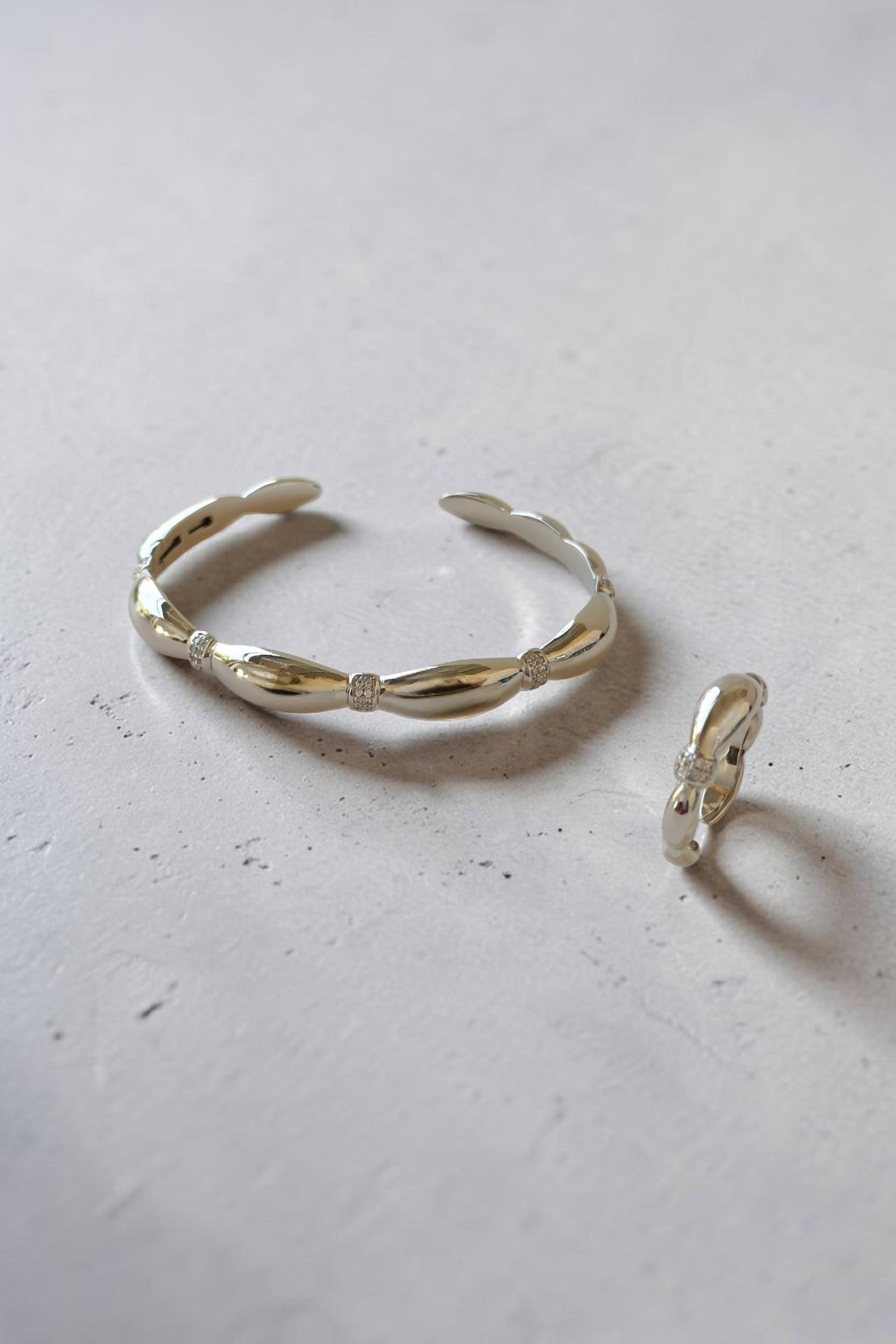 Ada Silver Cuff and Ring set