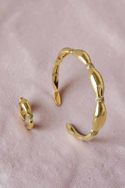 Ada Golden Cuff and Ring set