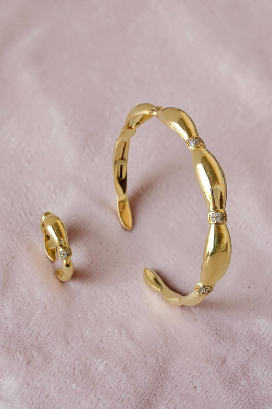Ada Golden Cuff and Ring set