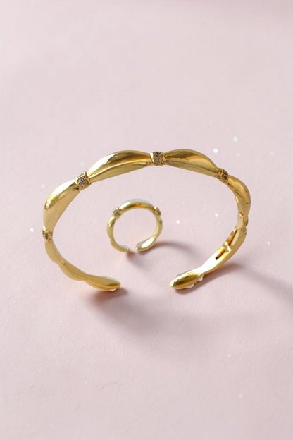 Ada Golden Cuff and Ring set