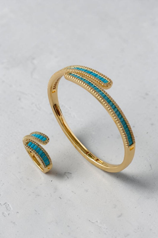 Abda Golden Cuff and Ring set
