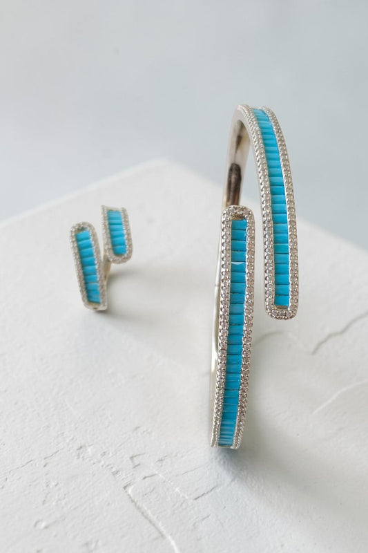 Abda Silver Cuff and Ring set