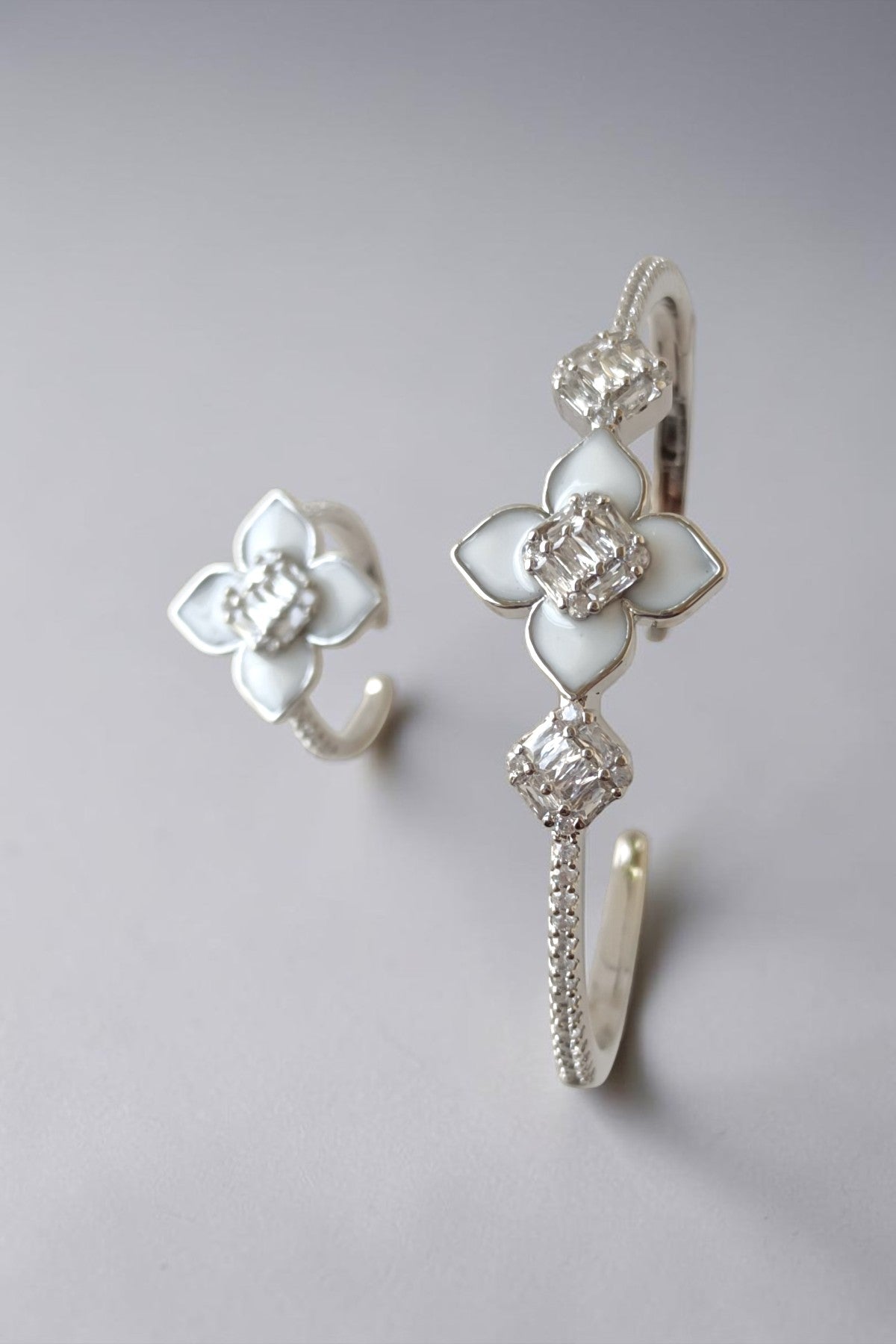 Ana Silver Cuff and Ring set