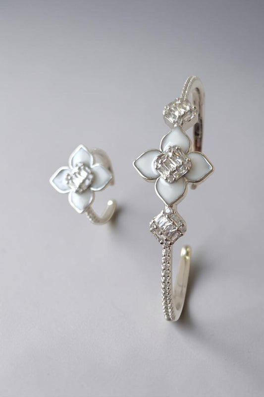 Ana Silver Cuff and Ring set
