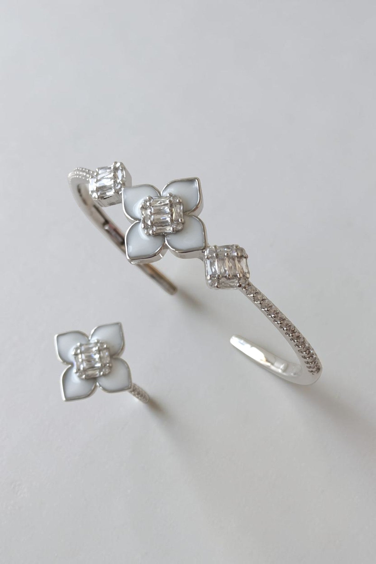 Ana Silver Cuff and Ring set