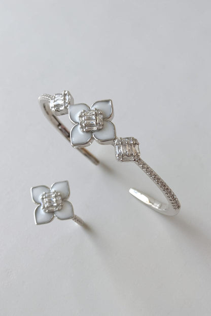 Ana Silver Cuff and Ring set