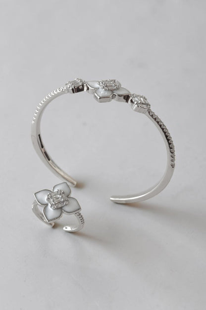 Ana Silver Cuff and Ring set
