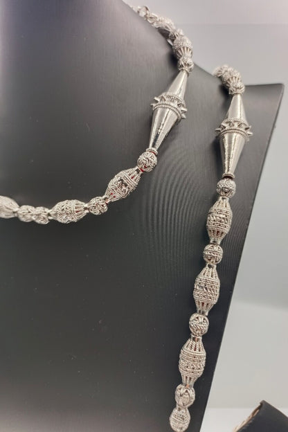 Silver traditional Layered Necklace Set