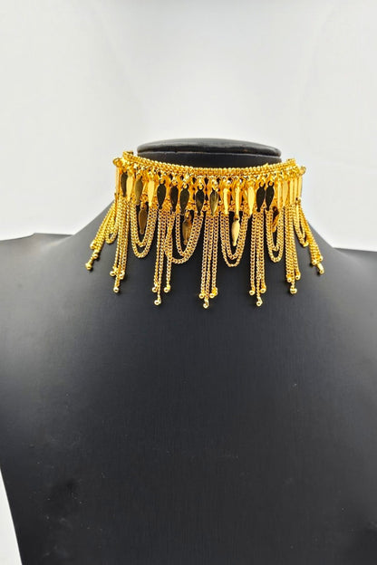 Hanan Traditional Gold-Tone Murtasha Choker Set