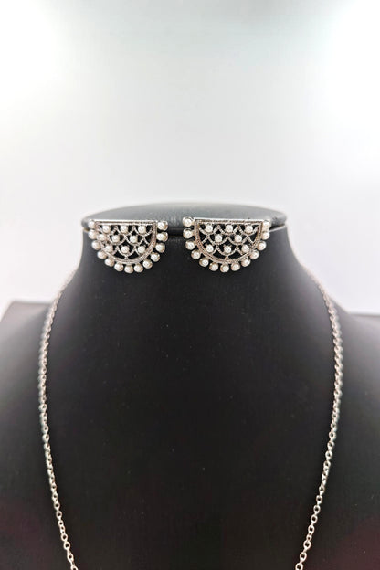 Noor silver pendant set