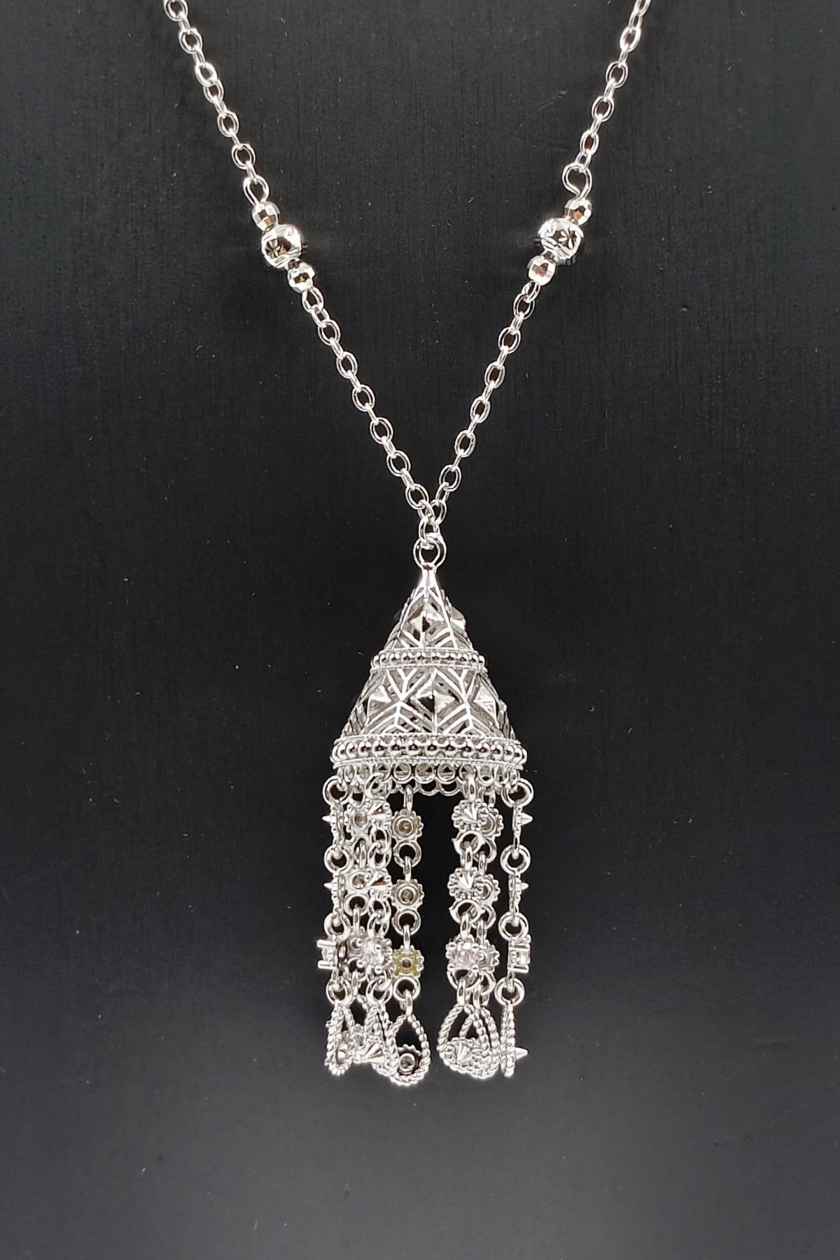Elina Silver Pendant Necklace Set