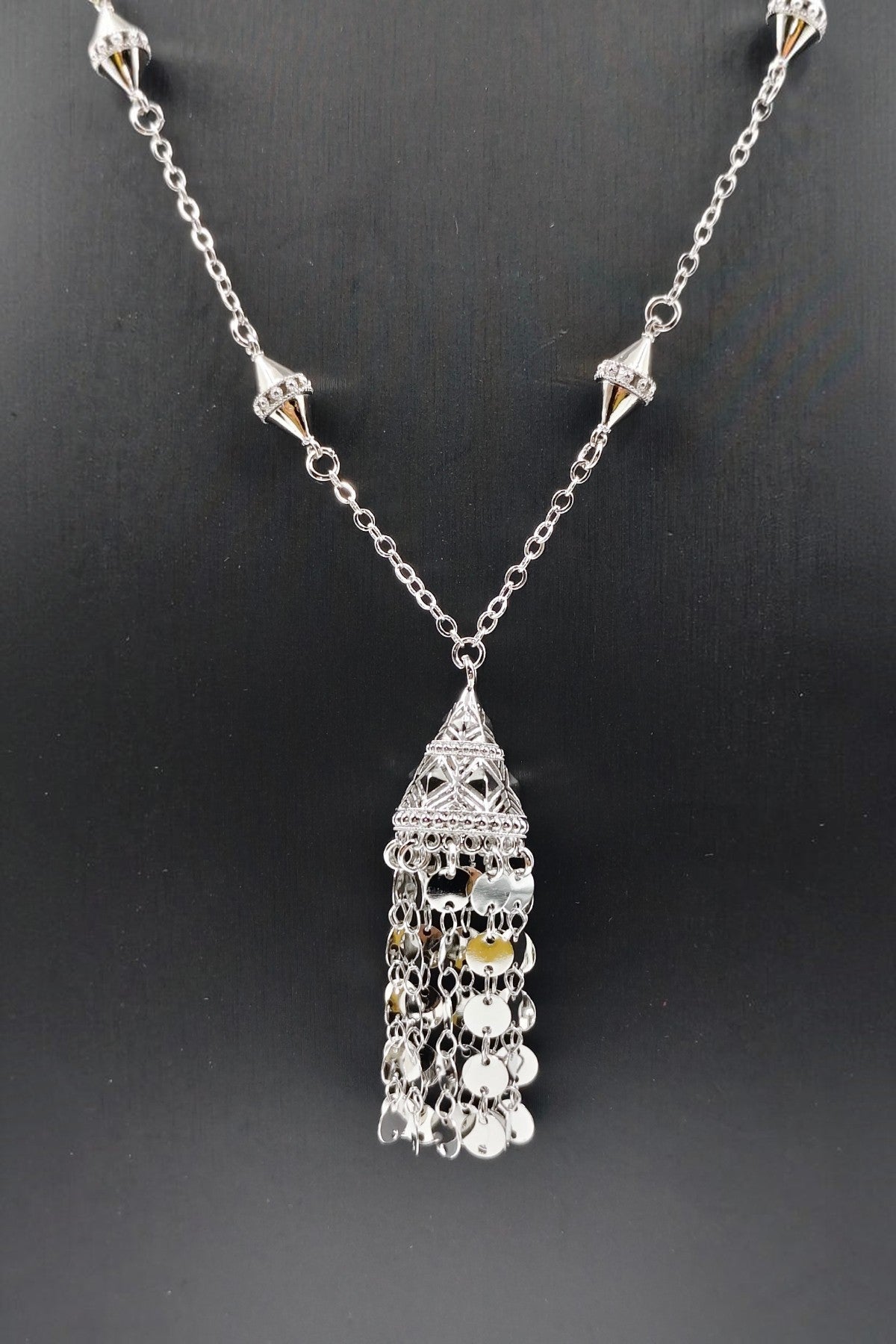 Ayla Silver Pendant Necklace Set