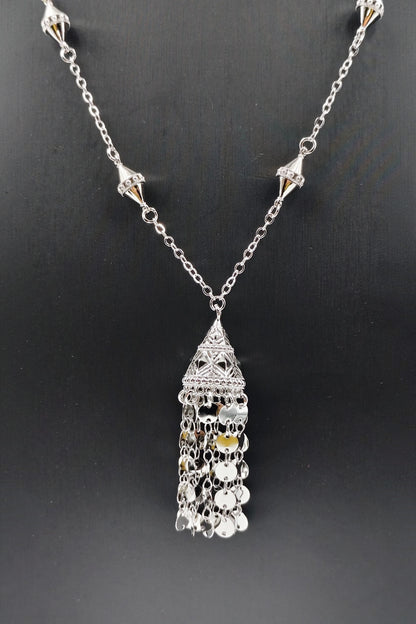 Ayla Silver Pendant Necklace Set