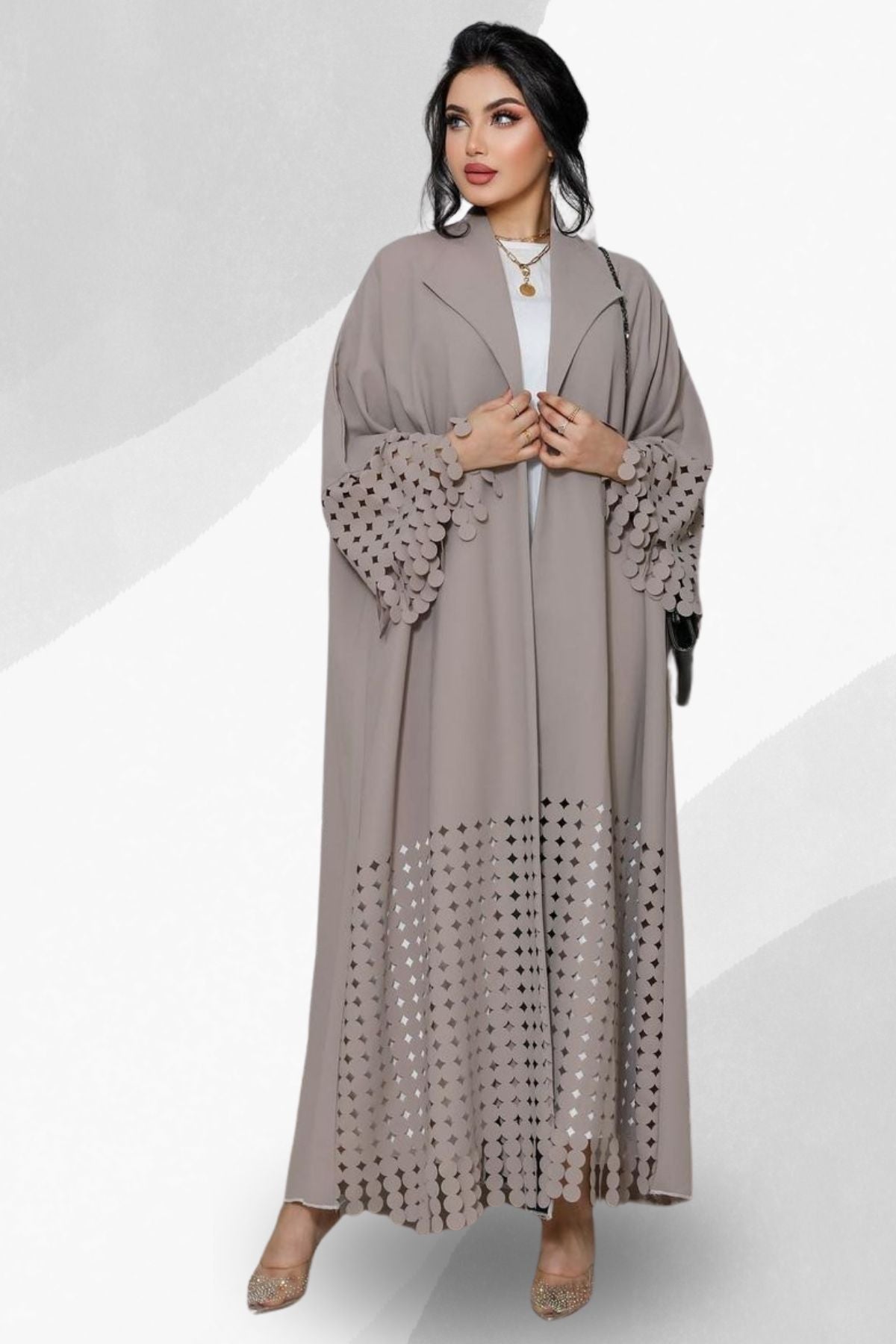 Cutwork Ramadan Abaya and Sheila for Women - MT1013