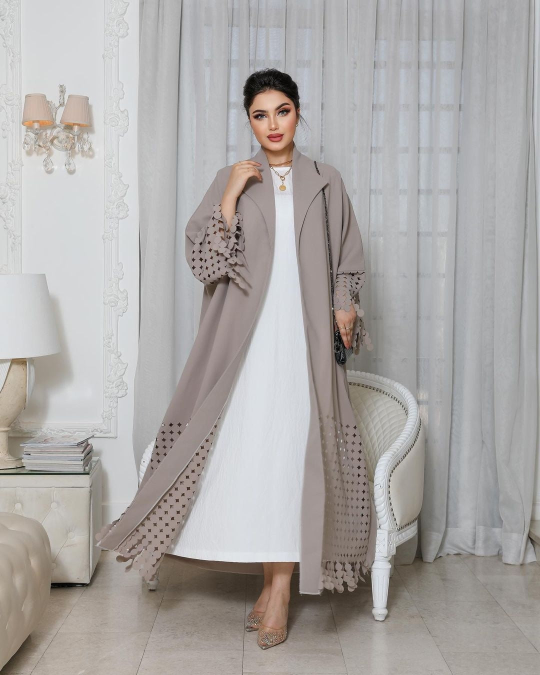 Cutwork Ramadan Abaya and Sheila for Women - MT1013