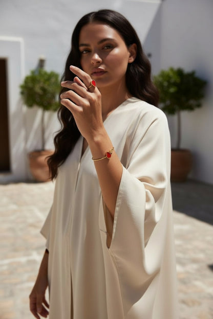 Nawar Red Cuff and Ring