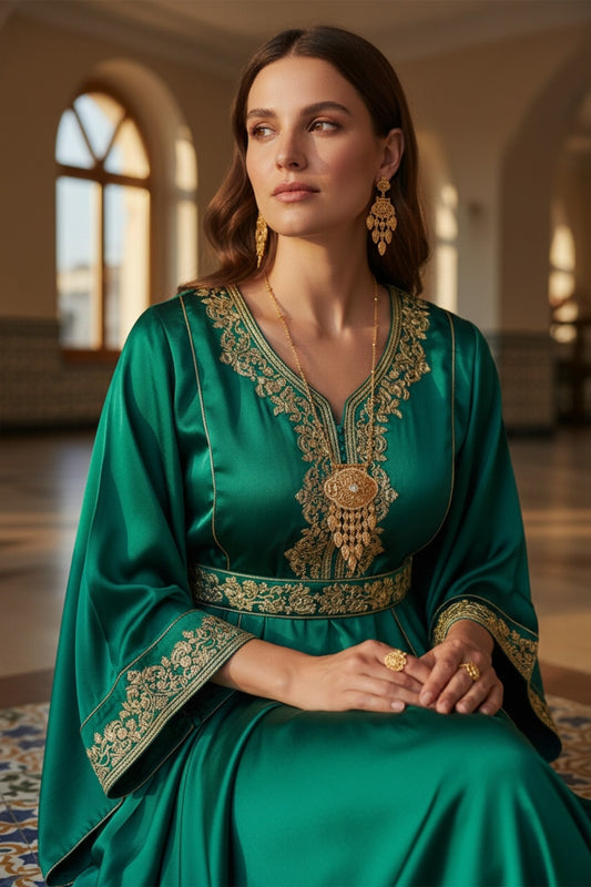 Shatha Necklace Set in Golden