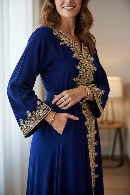 V-Design Gold Cuff & Ring Set | Elegant Artificial Jewelry