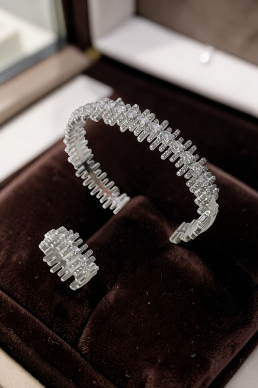 Marwa cuff and ring set
