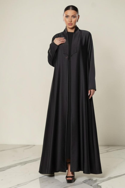 Modern Black Blazer-Style Abaya
