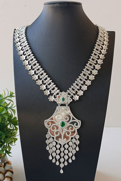 Exquisite Silver-Plated Bridal Necklace Set