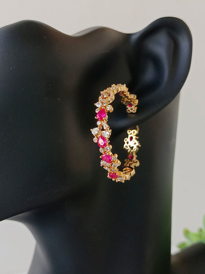 Zircon studded earrings