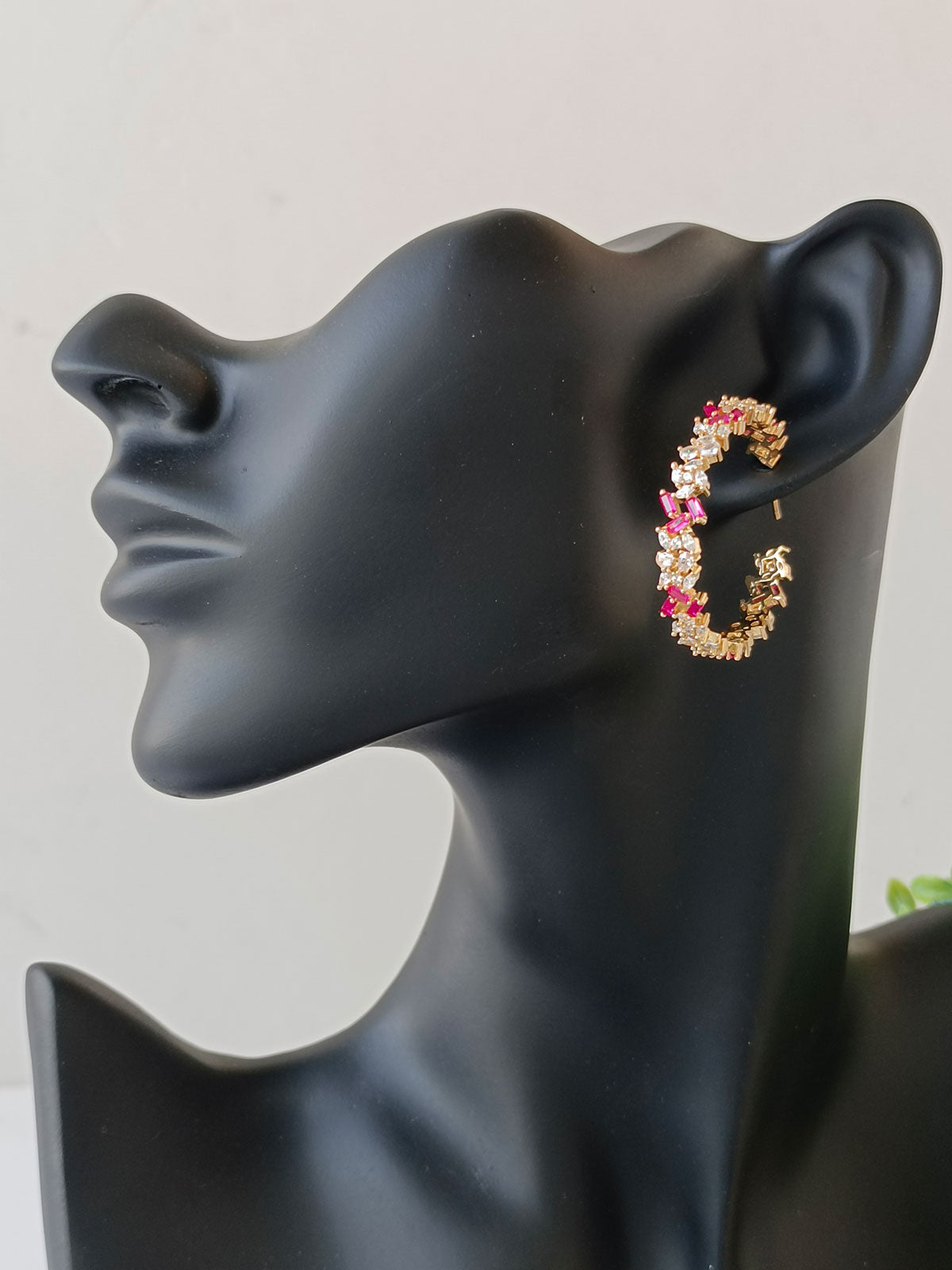 Zircon studded earrings