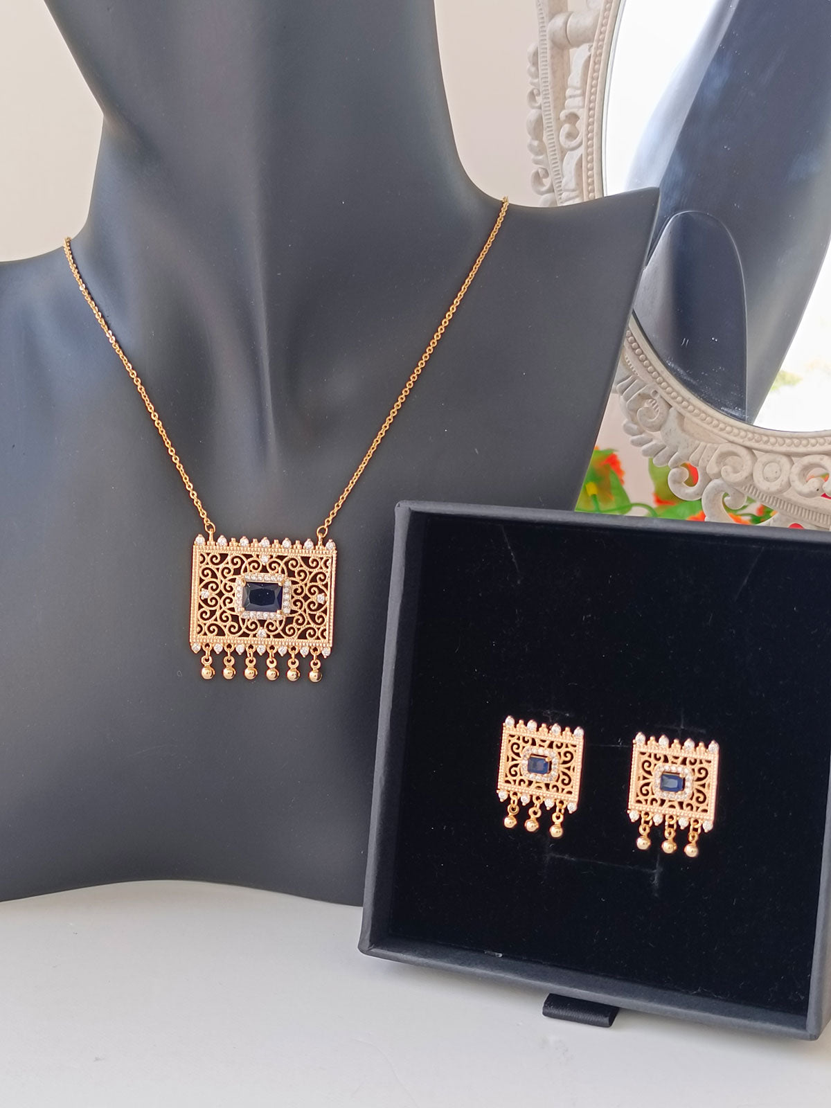 Necklace with earrings set, buy with COD