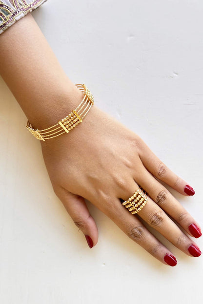 Fariya Multilayered Cuff and ring