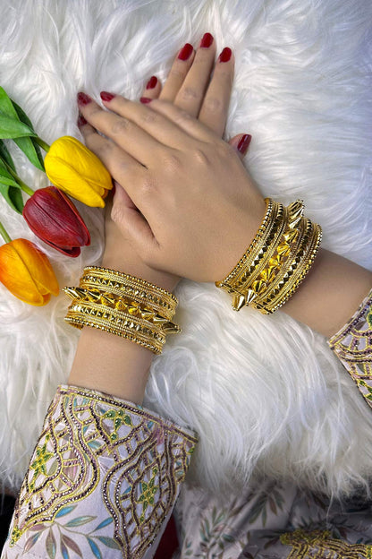 Golden Noura Traditional Bangles set
