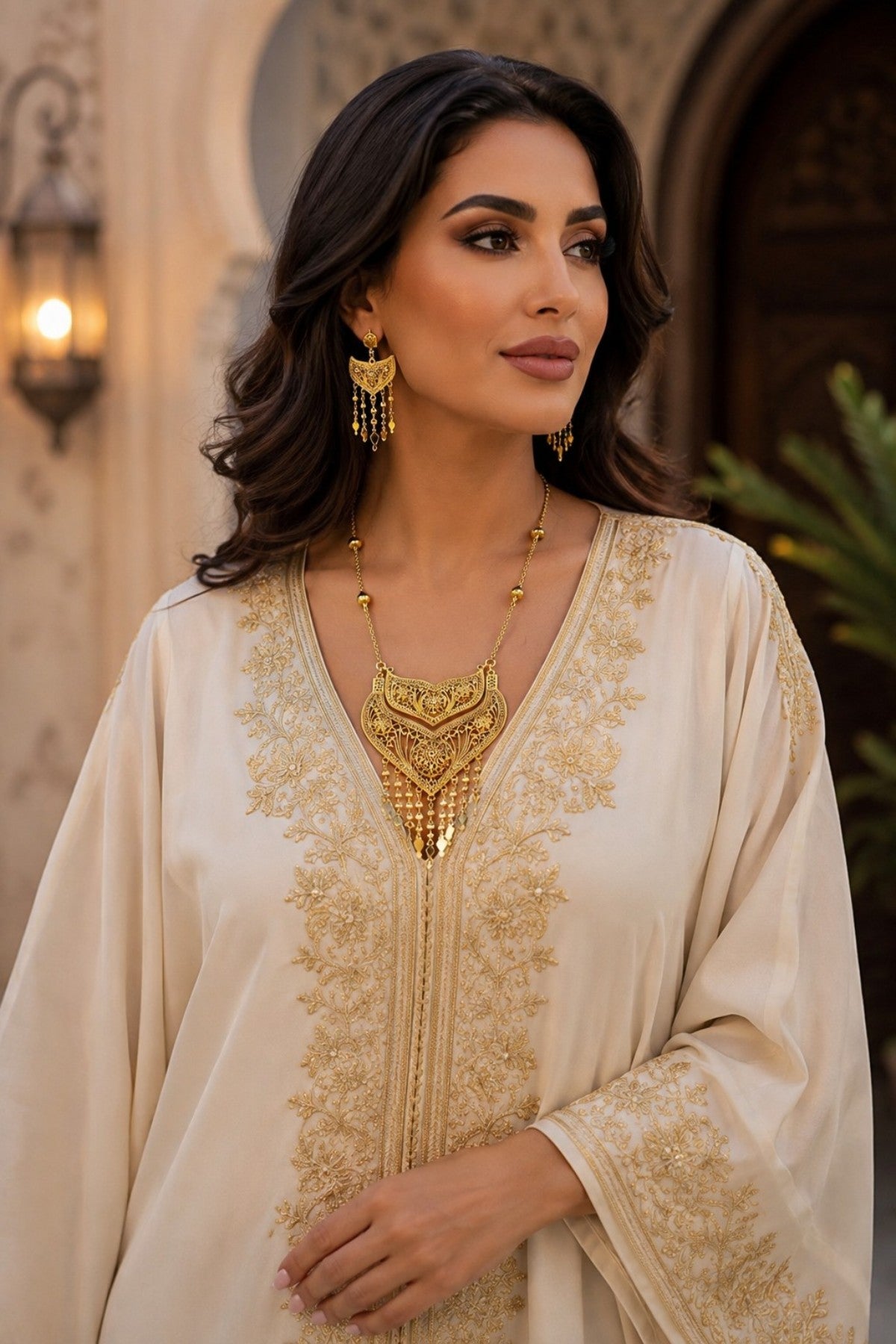 Arwa Gold Filigree Necklace Set