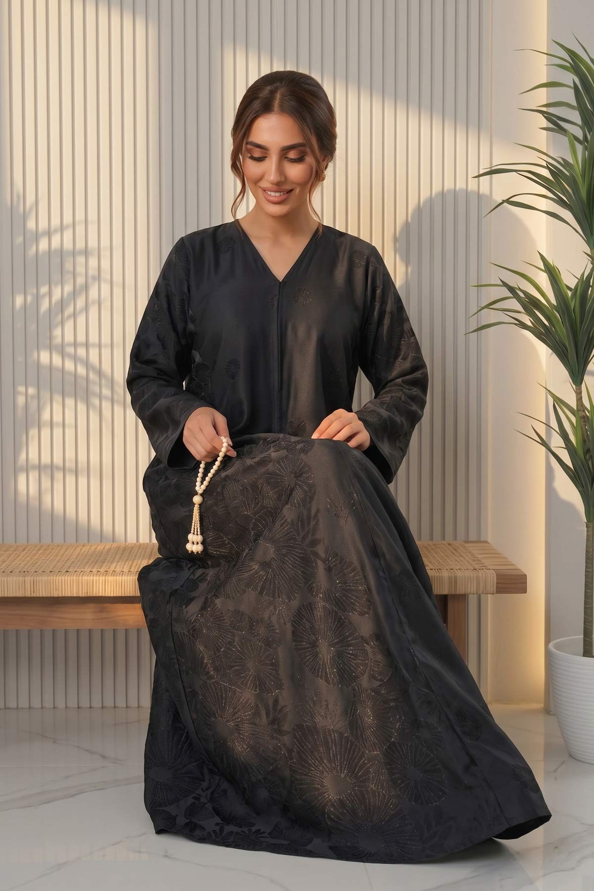 Midnight Garden Open Abaya