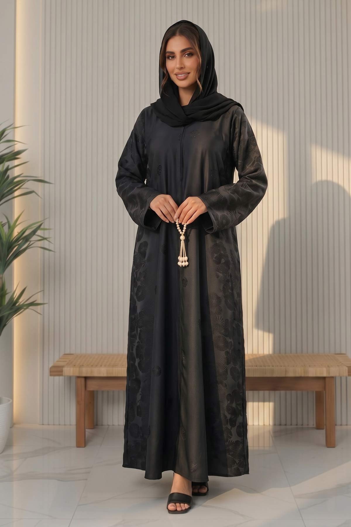 Midnight Garden Open Abaya