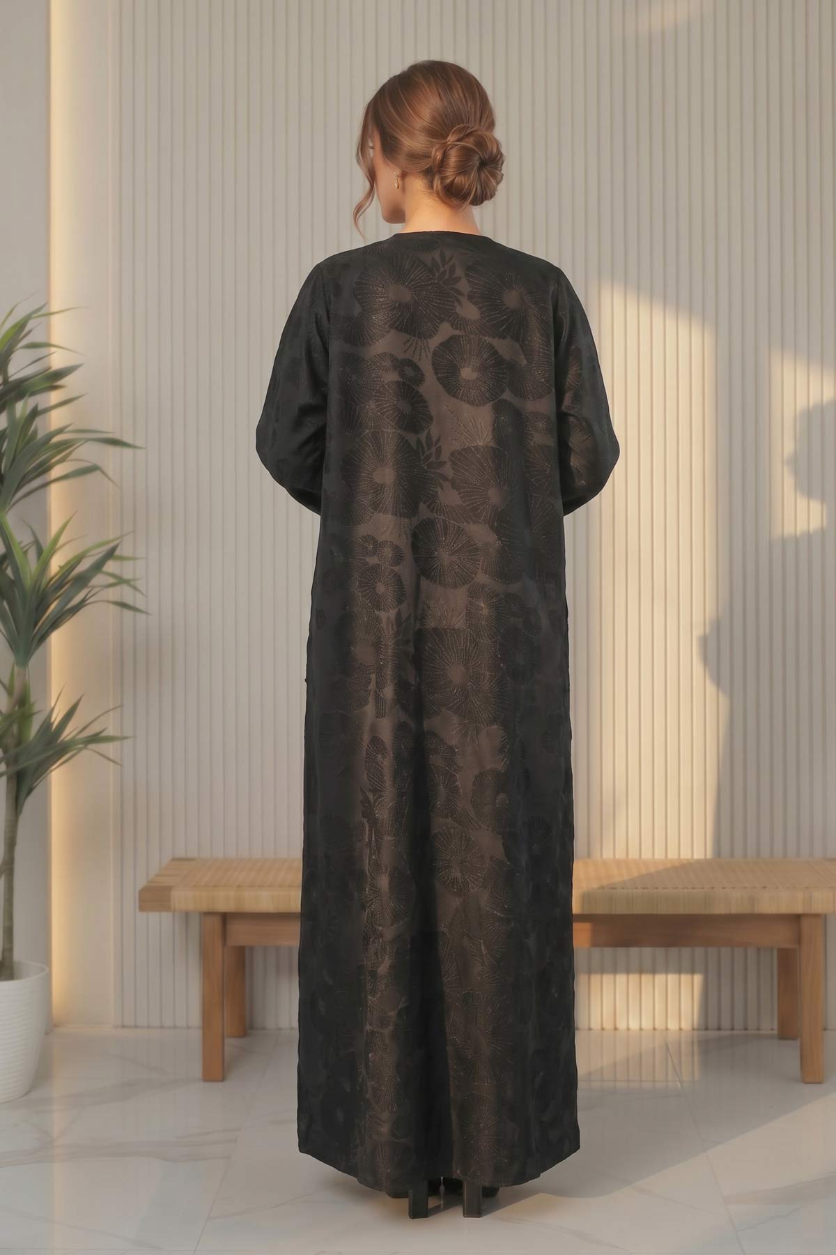 Midnight Garden Open Abaya
