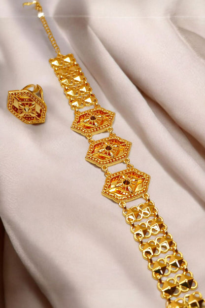 bracelet and adjustable ring