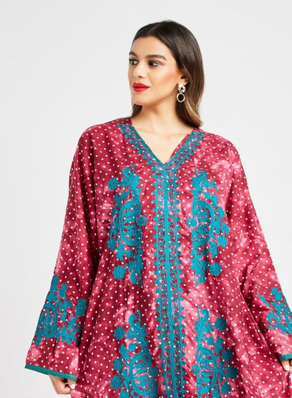 Embroidered Pink jalabiya