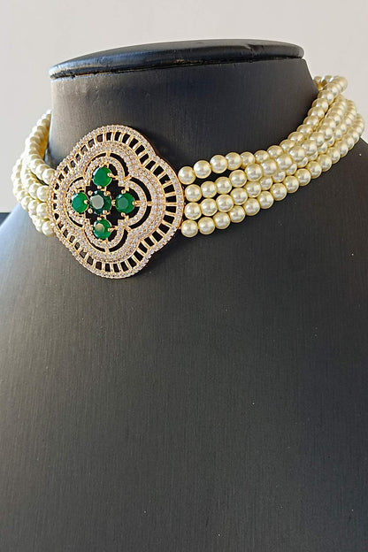 Green Dalia Necklace Set
