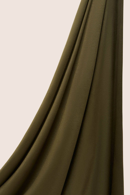 Premium Jersey Hijab-Dark Olive