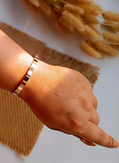 Brick bracelet in rose gold for women