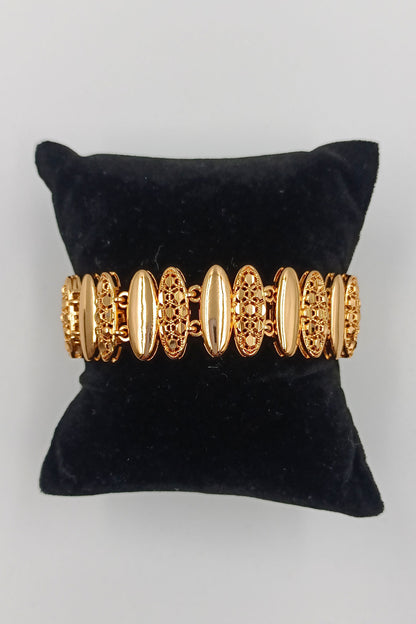 Wide Shape Golden Bracelet