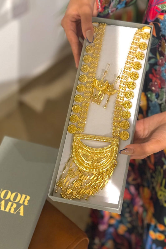 Abeer Golden Long Necklace set